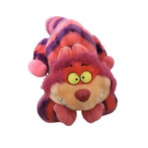 Vintage Disneyland Alice In Wonderland Cheshire Cat Pink Plush Stuffed Animal